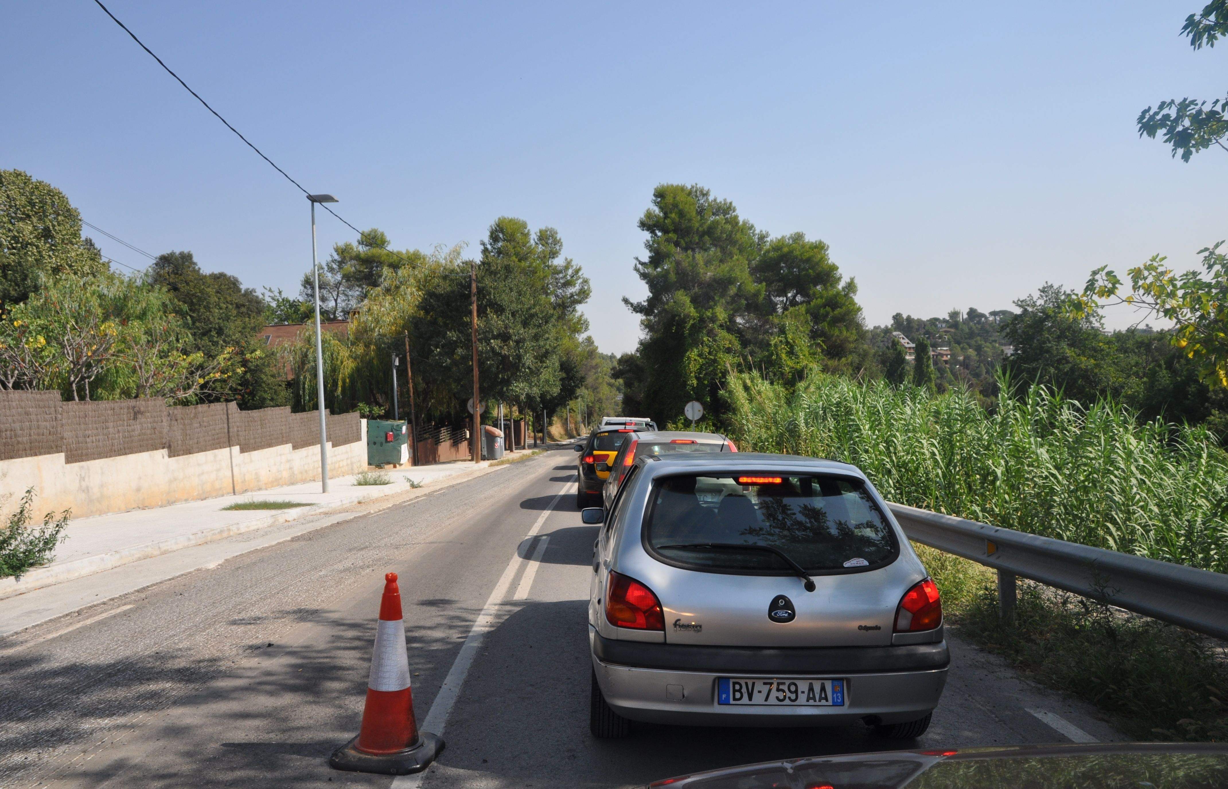 Tram de la carretera on es fan els treballs. FOTO: Pere Fernàndez