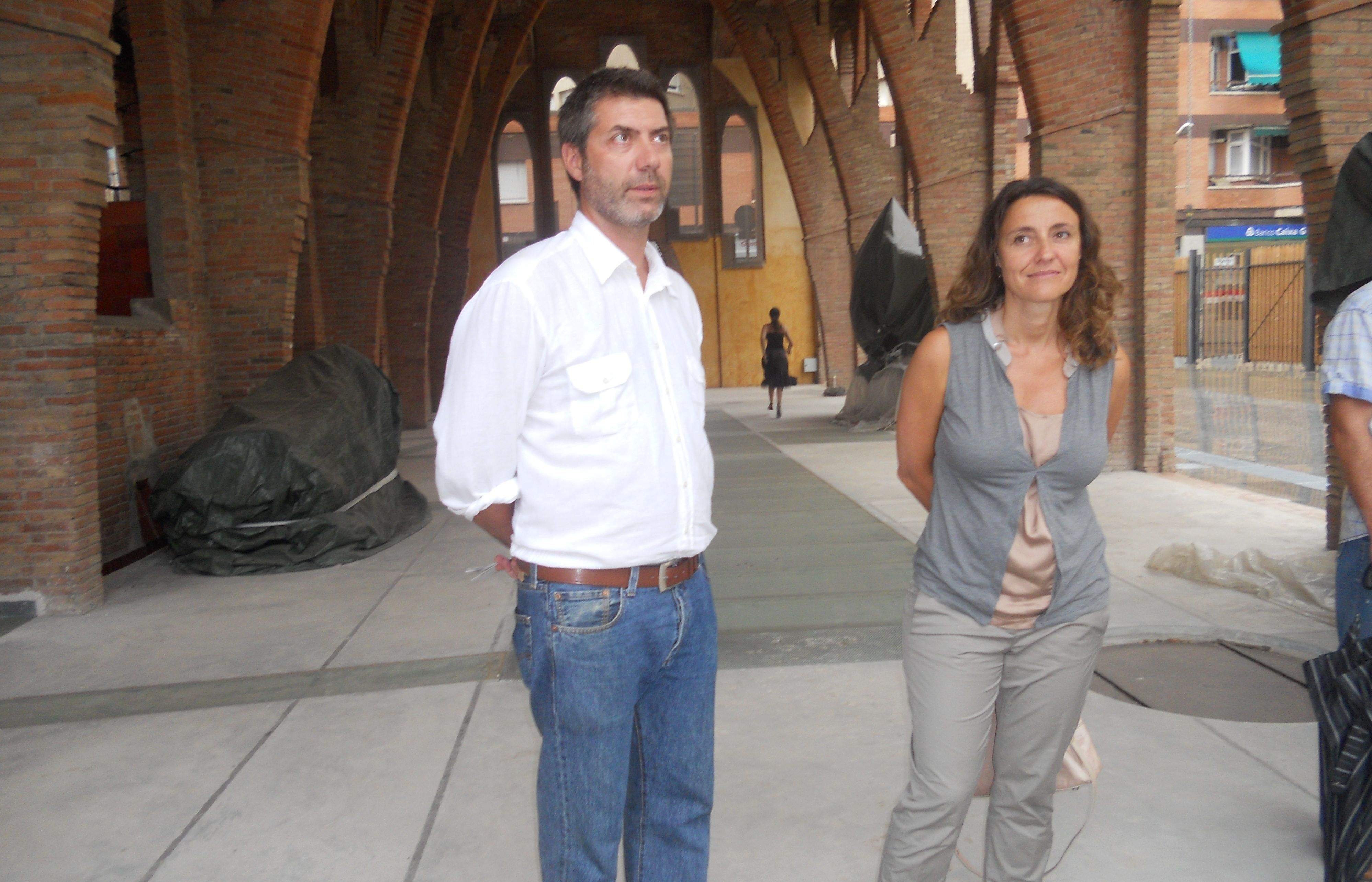 Casajoana i Conesa en una visita d'obres. FOTO: Àgata Guinó