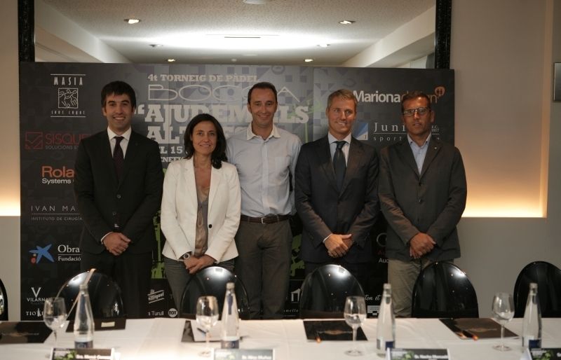 Roda de premsa per presentar el IV Torneig de Pàdel 'Ajudem els altres'. FOTO: Artur Ribera