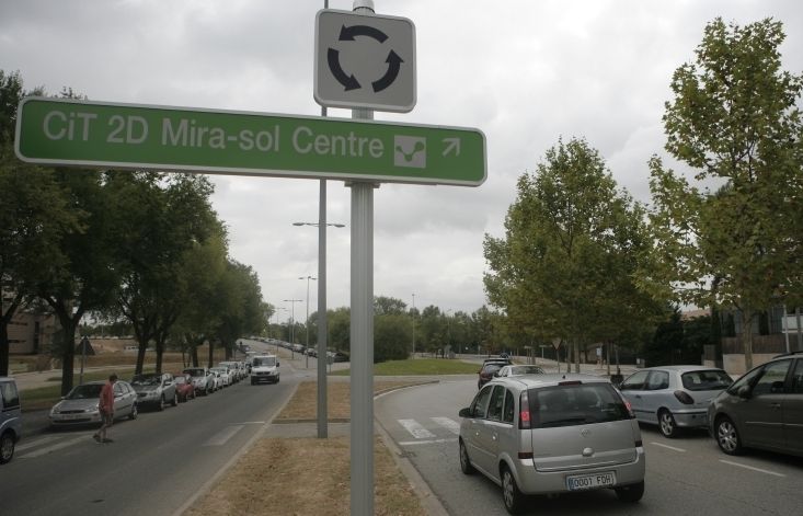 Un dels senyals a Sant Cugat FOTO: Artur Ribera