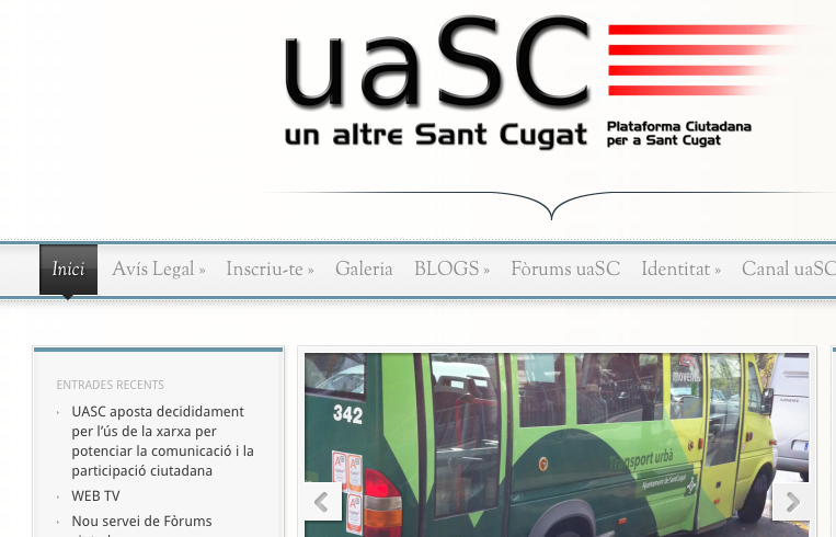 El nou web del partit FOTO: Cedida