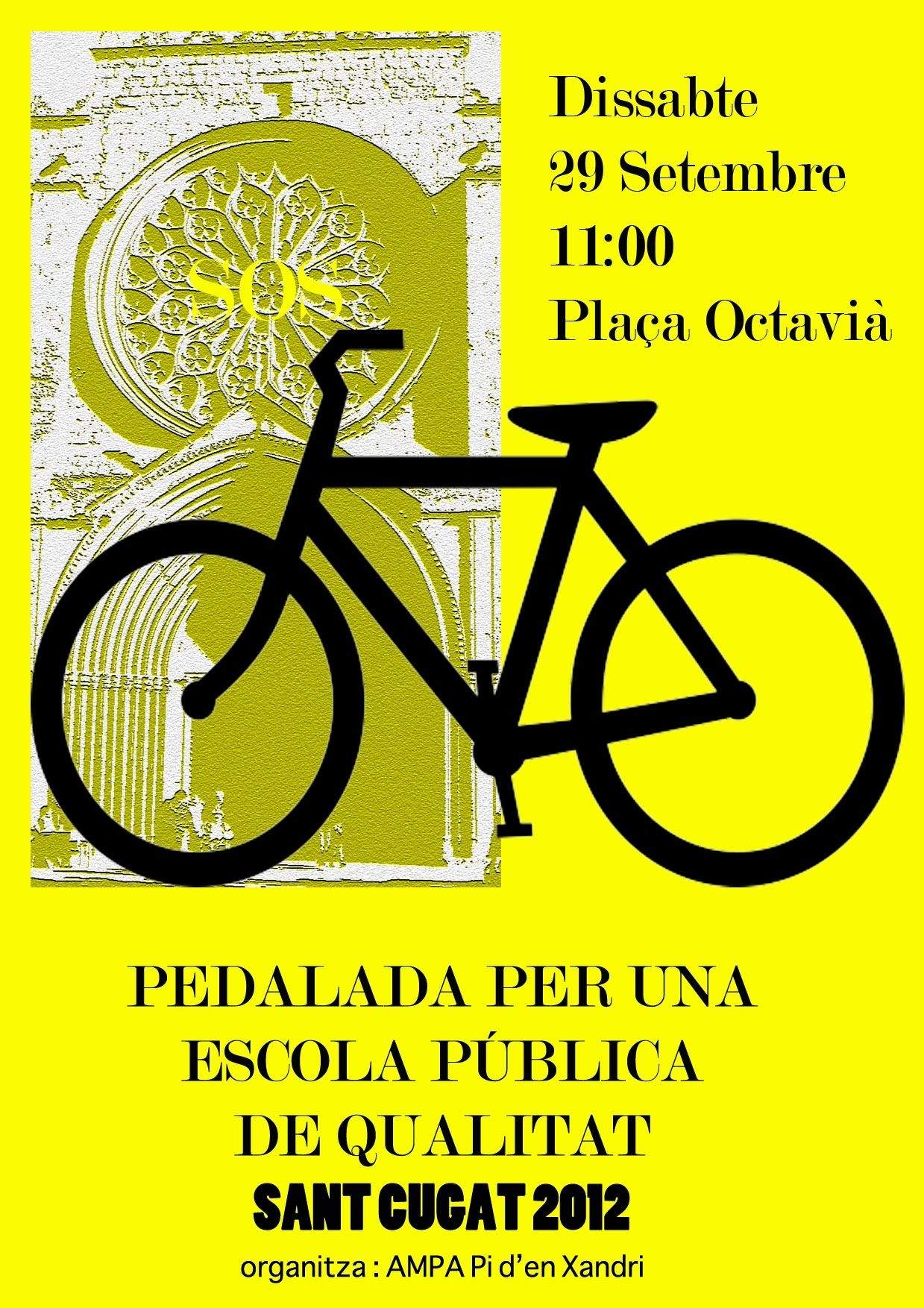 La pedalada és aquest dissabte d'11 a 12 h 