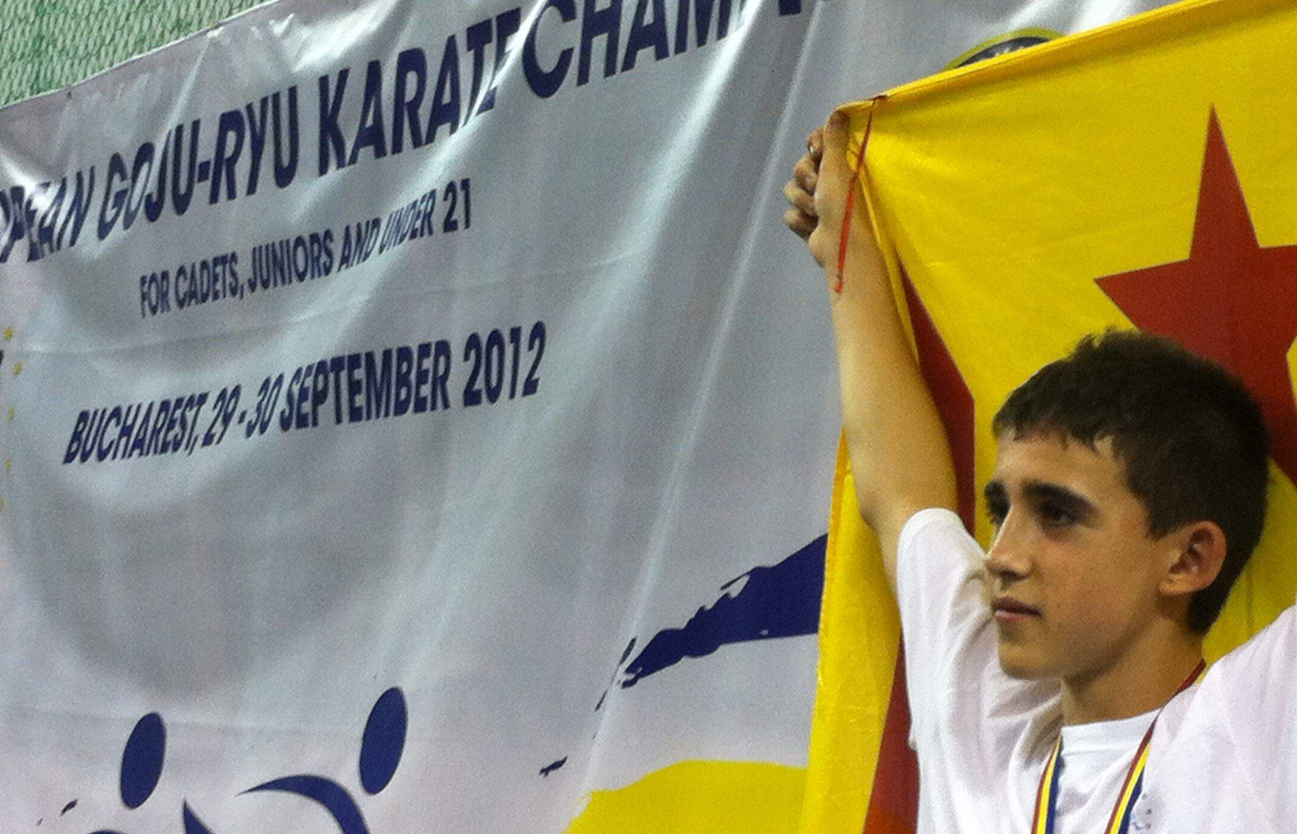 Albert Staromiejski celebra amb l'Estalada el tercer lloc a l'europeu. FOTO: Cedida