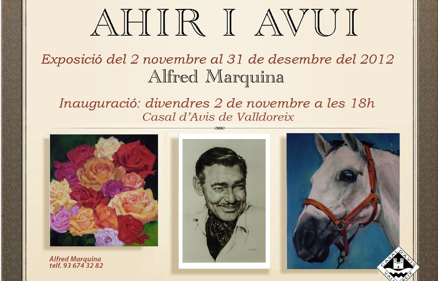 Cartell de l'exposició d'Alfred Marquina. FOTO: Cedida