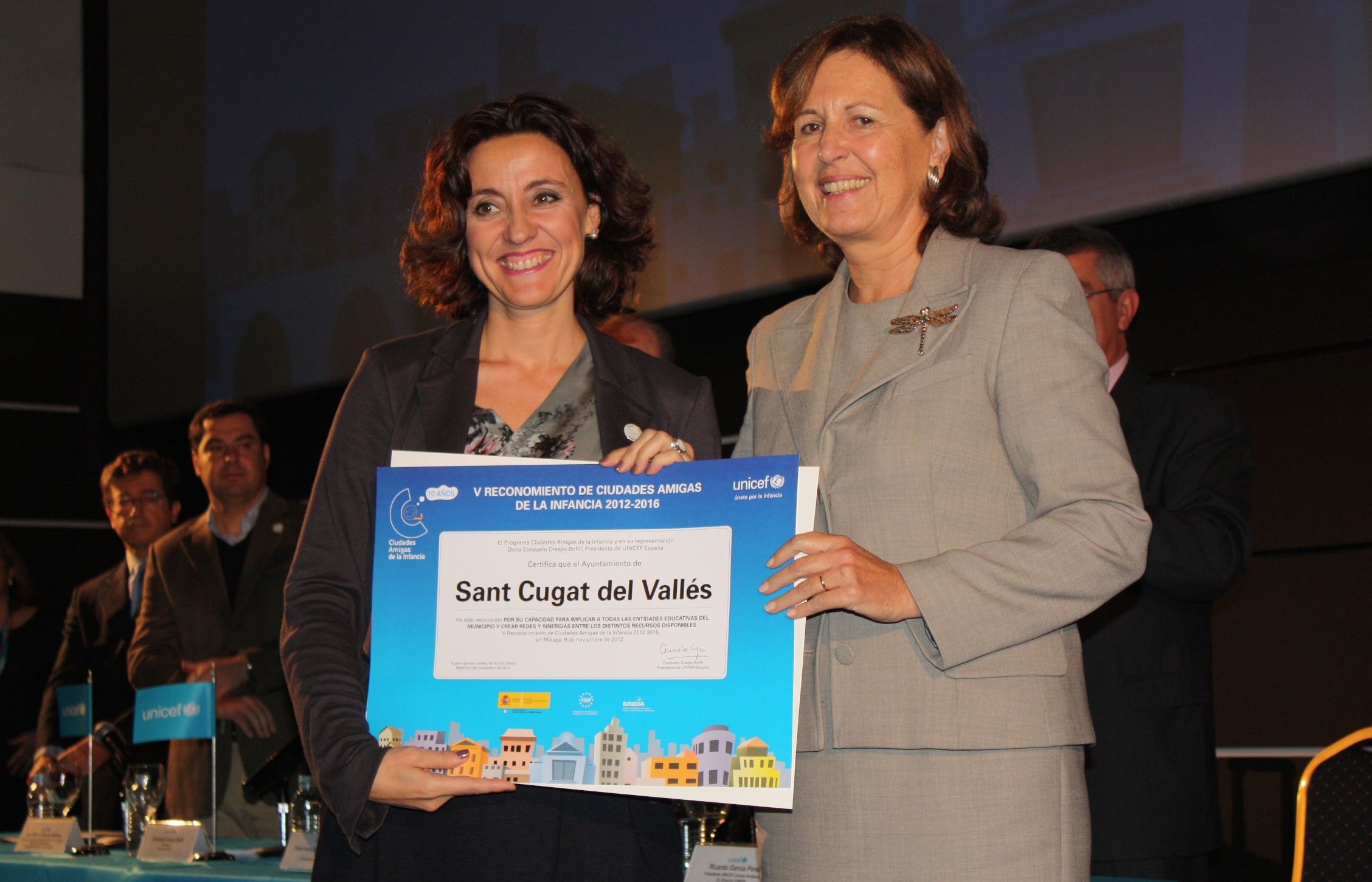 Sant Cugat ha rebut el diploma oficial de Ciutat Amiga de la Infància d'UNICEF. FOTO: Localpres