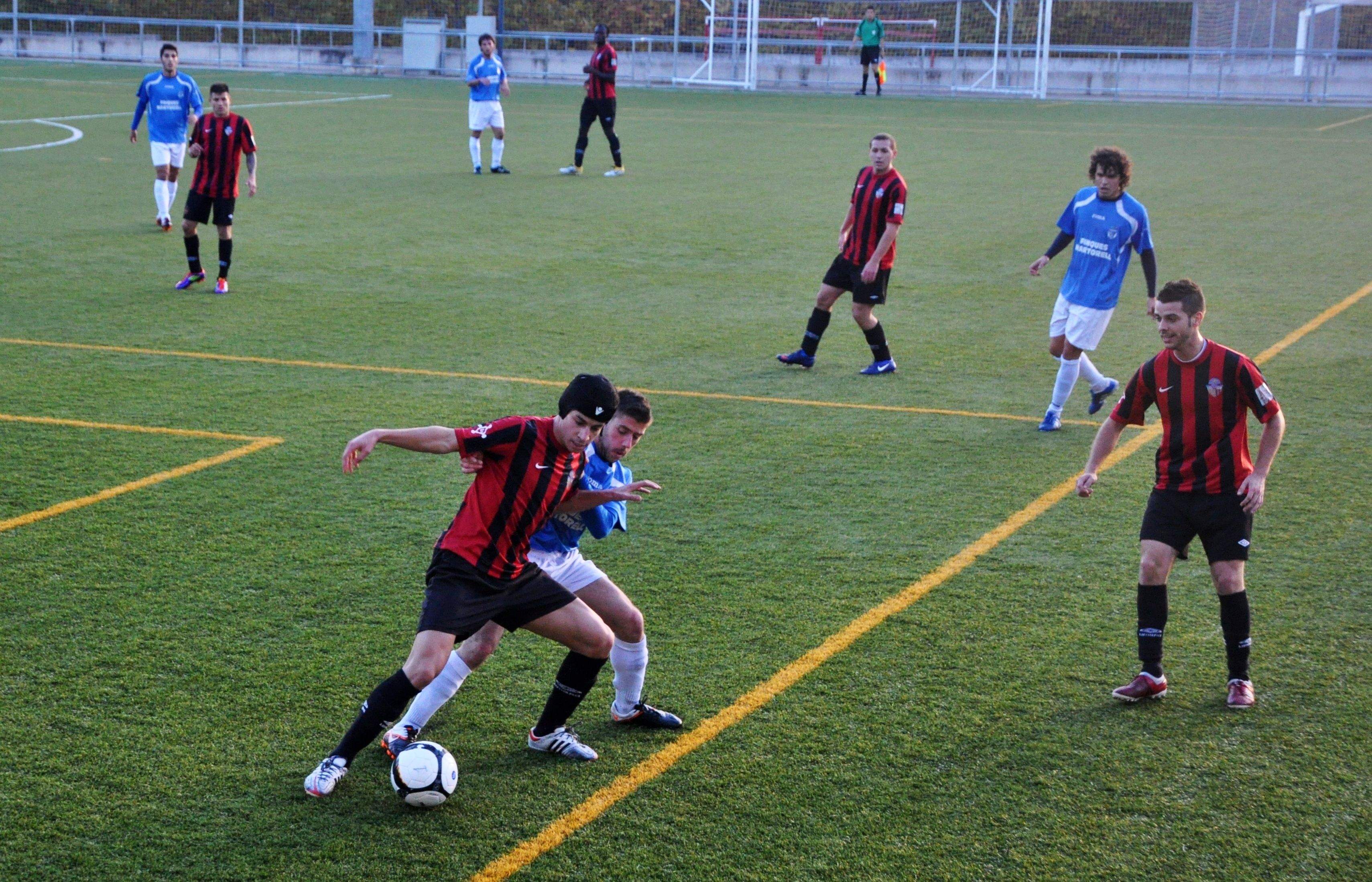 Egaña ha estat autor del primer gol del Sant Cugat Esport FC. FOTO: Pere Fernández