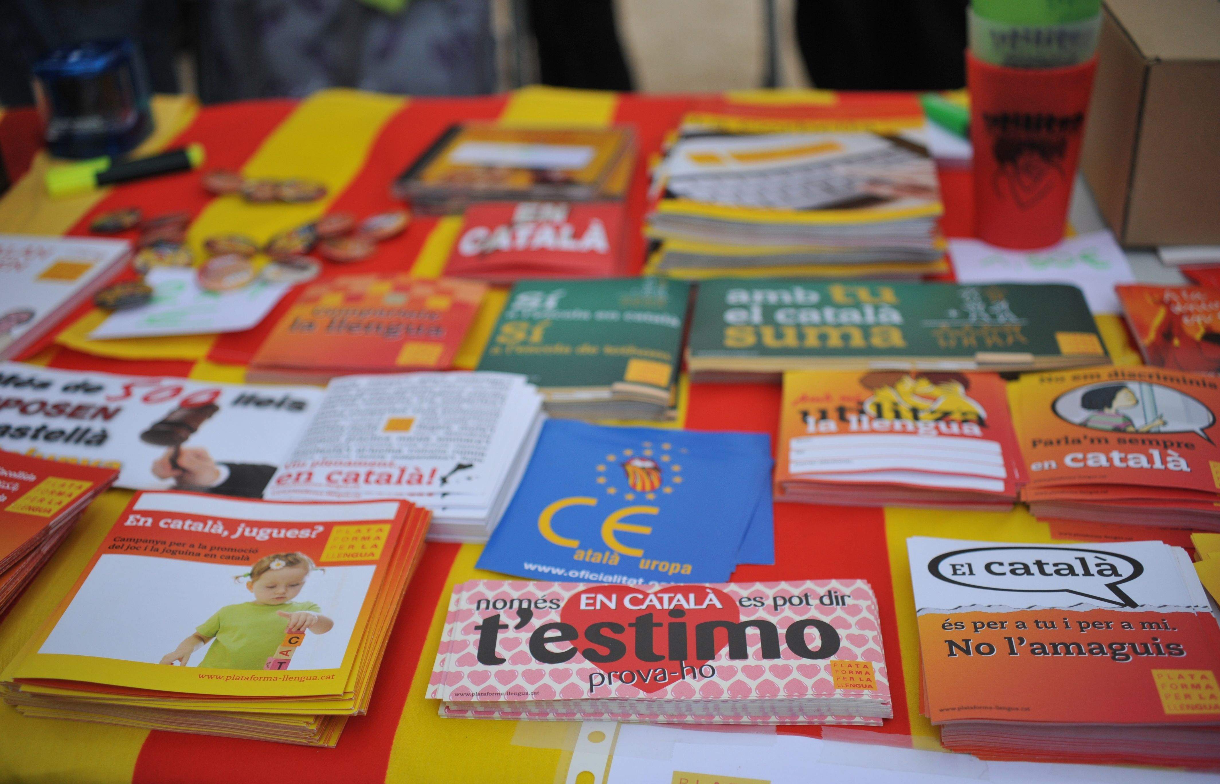 Parada de Plataforma per la Llengua. FOTO: Arxiu