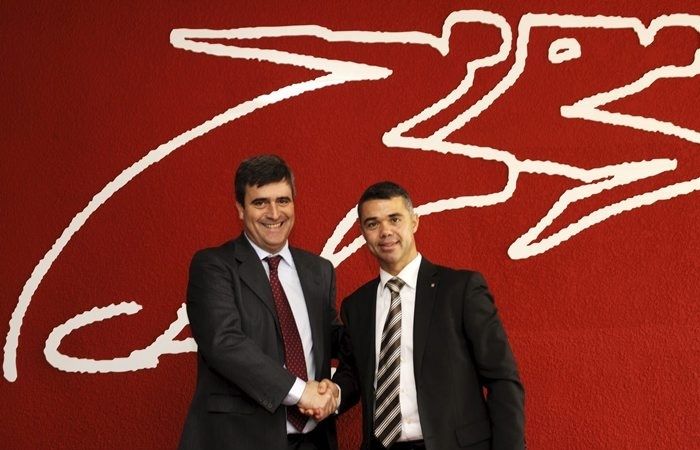 Miguel Cardenal i Ivan Tibau, aquest matí al CAR de Sant Cugat. FOTO: Jordi Estruch