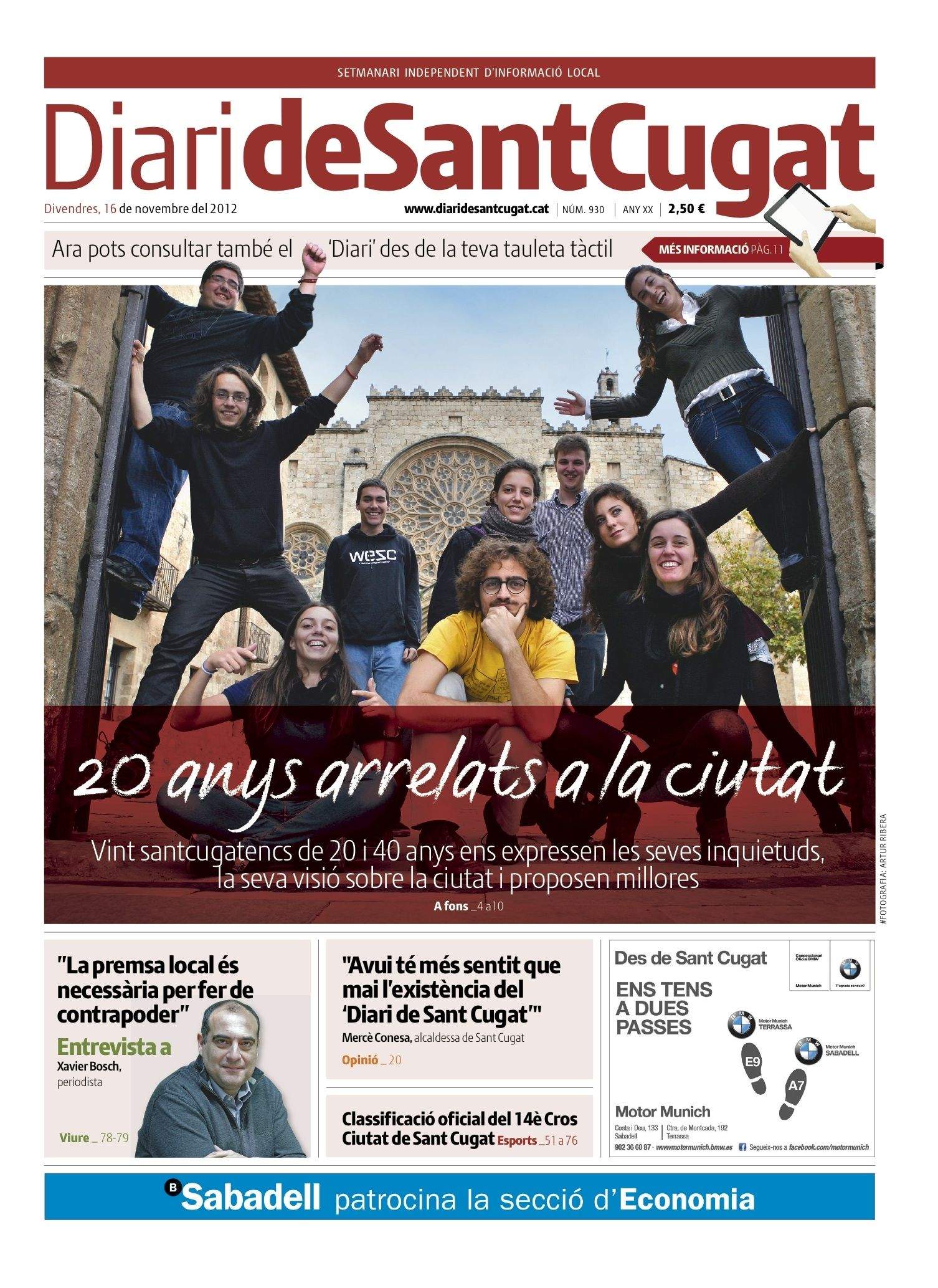 La portada del primer Diari!