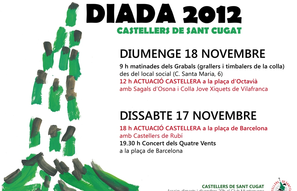 Nous horaris del cartell de la Diada dels Castellers