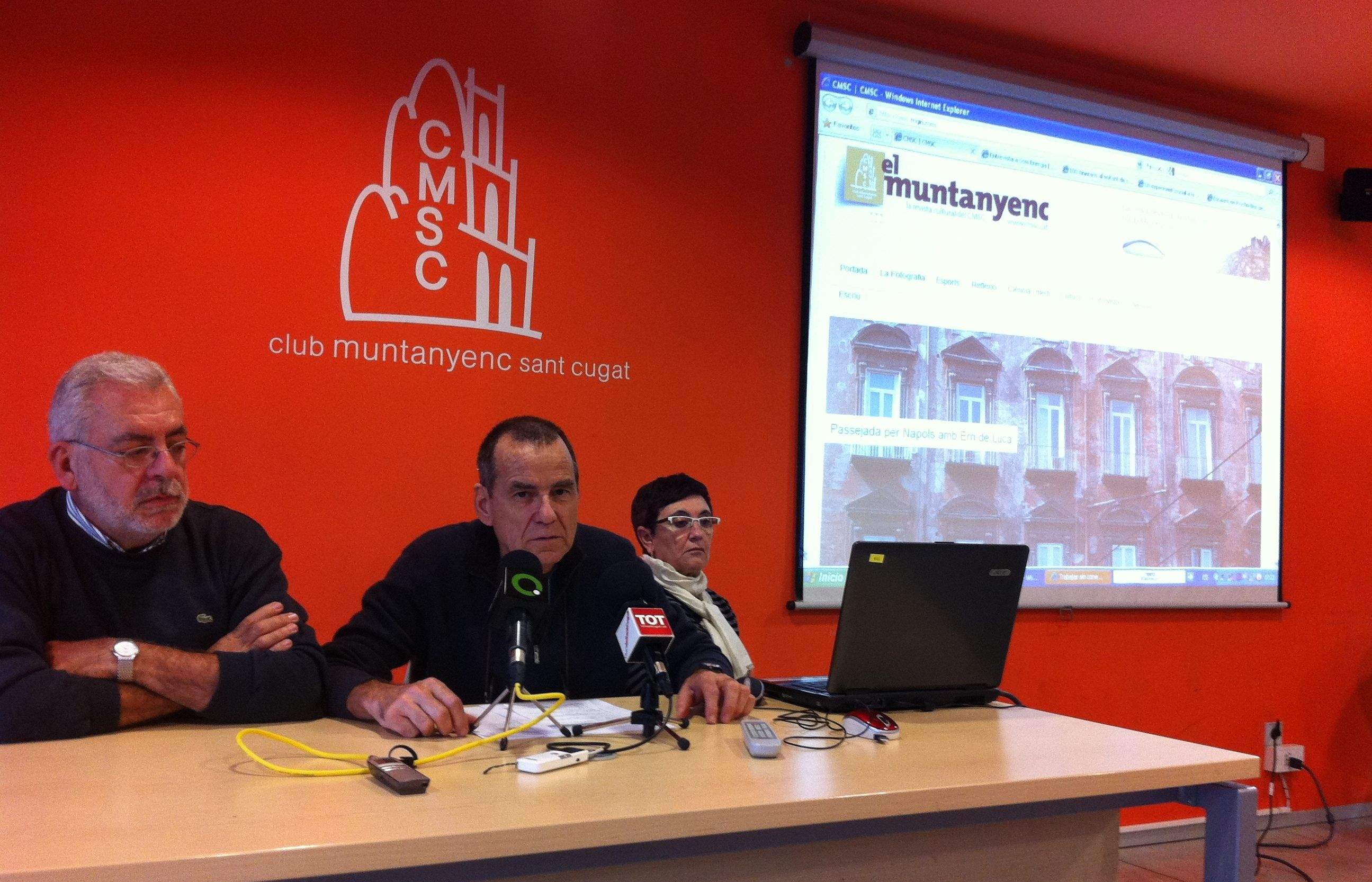 El president del CMSC i el director de la revista a la presentació del format digital. FOTO: Anna Mira