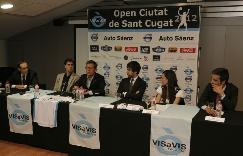 Imatge de la roda de premsa de presentació del primer Open Ciutat de Sant Cugat de Pàdel. FOTO: Artur Ribera