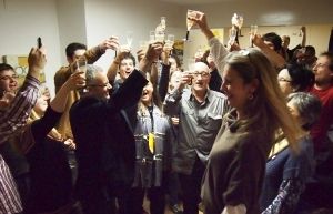 La seu d'esquerra desbordant d'alegria al conèixer el resultat. FOTO: Cinta Caballé