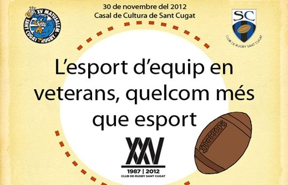 Cartell de la jornada de l'equip de veterans del CR Sant Cugat