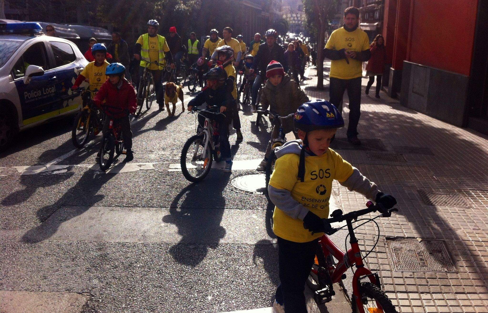 Imatge de la pedalada als Quatre Cantons. FOTO: Anna Mira