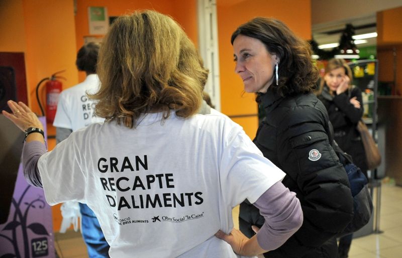 Mercè Conesa ha assistit a la recapte del supermercat Mercadona.