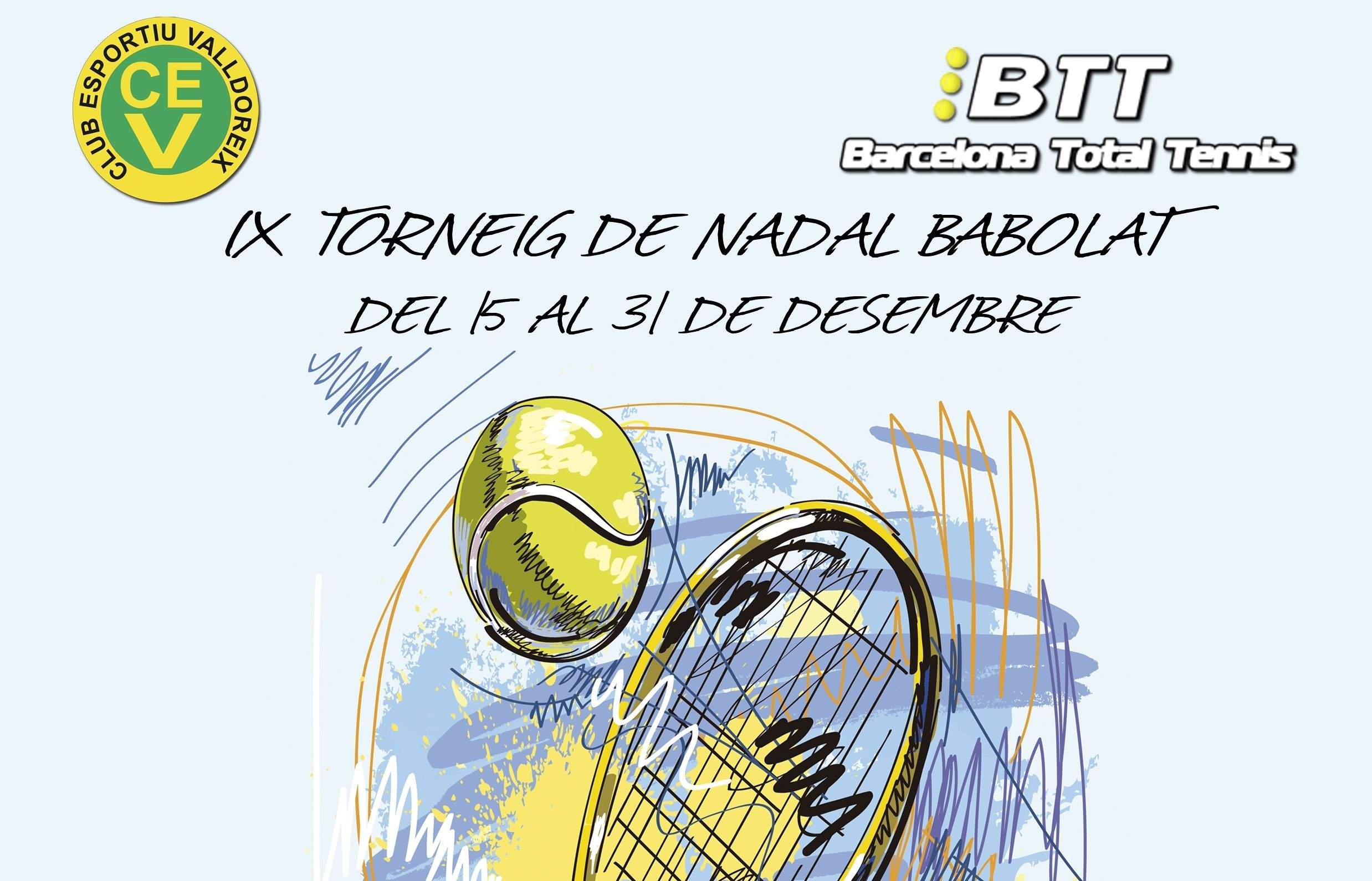 Cartell del 9è Torneig de Nadal Babolat de tennis