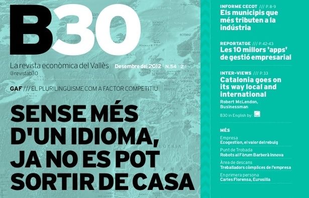 Portada de la revista B30 de desembre.