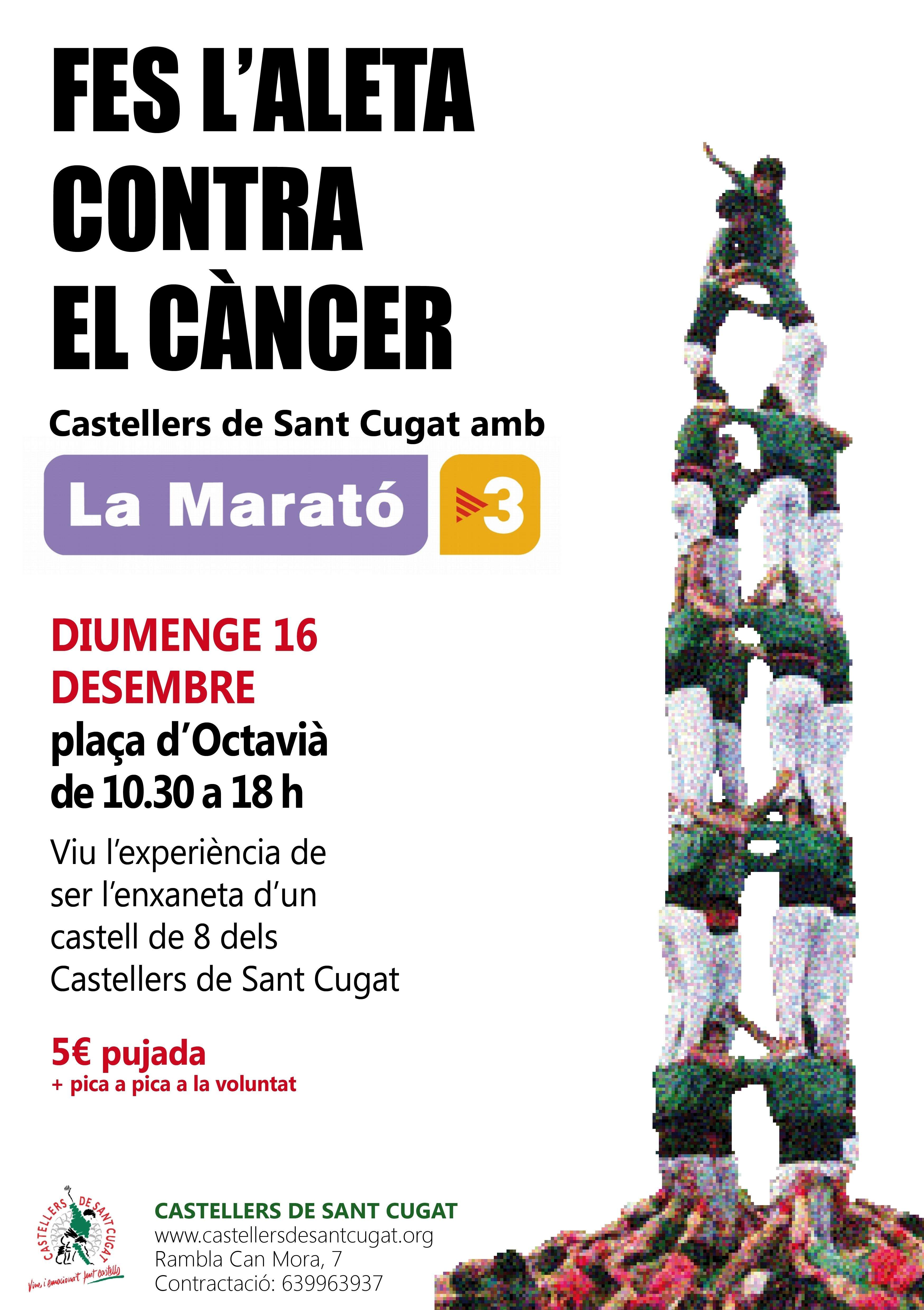 Fes d'enxaneta a un castell de 8 per La Marató 2012