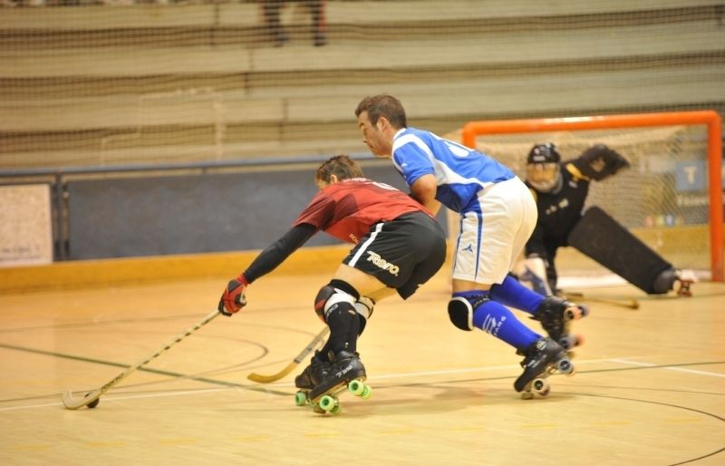 Imatge d'un dels partits del PHC Sant Cugat masculí d'aquesta temporada. FOTO: Amanda Bernal