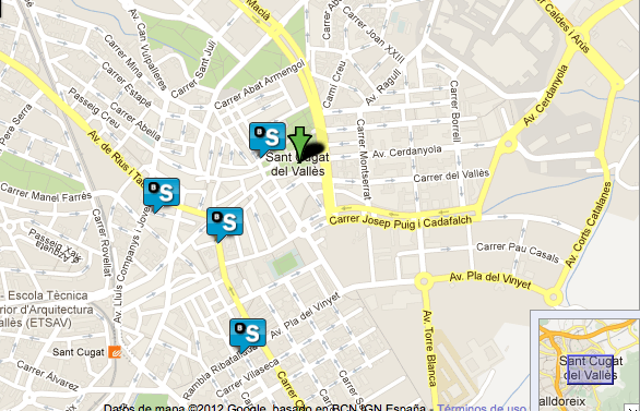 Les 4 oficines i caixers de BS a Sant Cugat