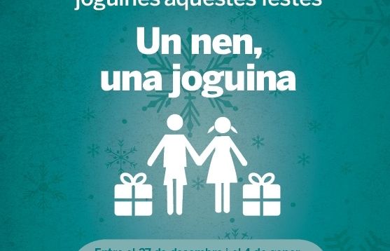 Cartell de la campanya 'Un nen, una joguina'. FOTO: Cedida