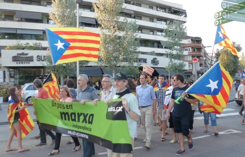 La marxa per la independència. FOTO: Anna Mira