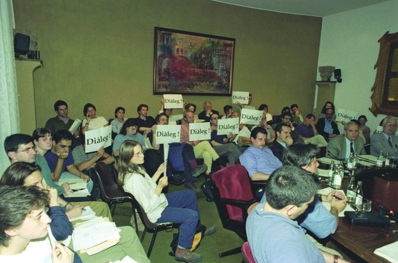 Protesta al Ple de L'Ajuntament