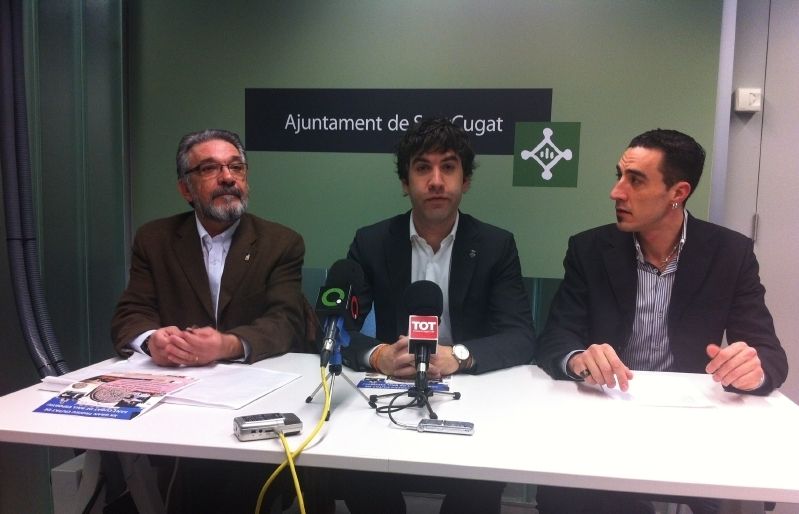 Jesús Curto, Xavier Tizón i Dani Curto, en la presentació. FOTO: Àlex López Puig