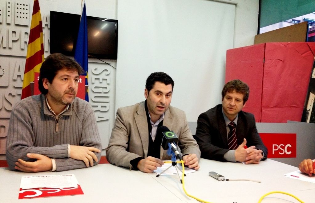 Roda de premsa del PSC. FOTO: Anna Mira