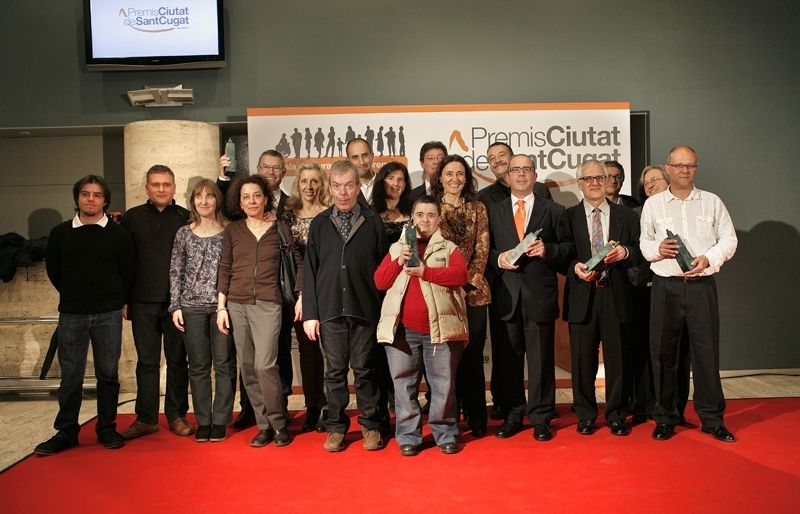 Els premiats dels Premis Ciutat de Sant Cugat. FOTO: Artur Ribera