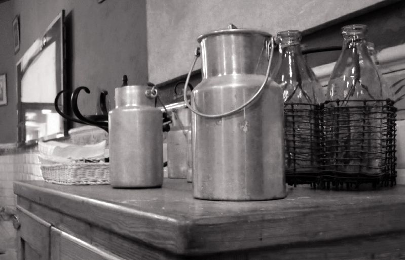 Antigues lleteres d'alumini