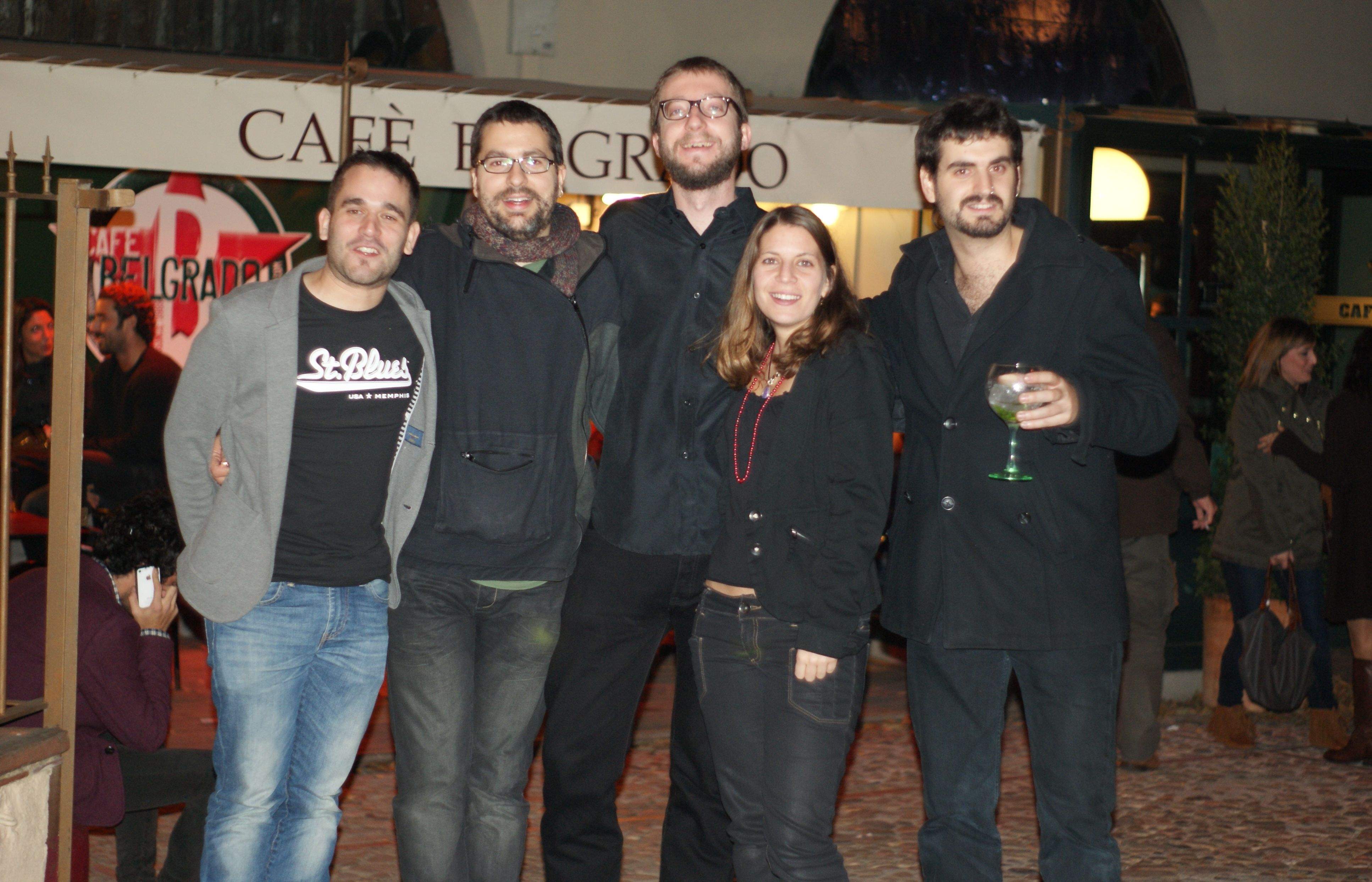 Pepe Nada y la Bonobo Blues Band després d'una actuació al cafè Belgrado. FOTO: Cedida