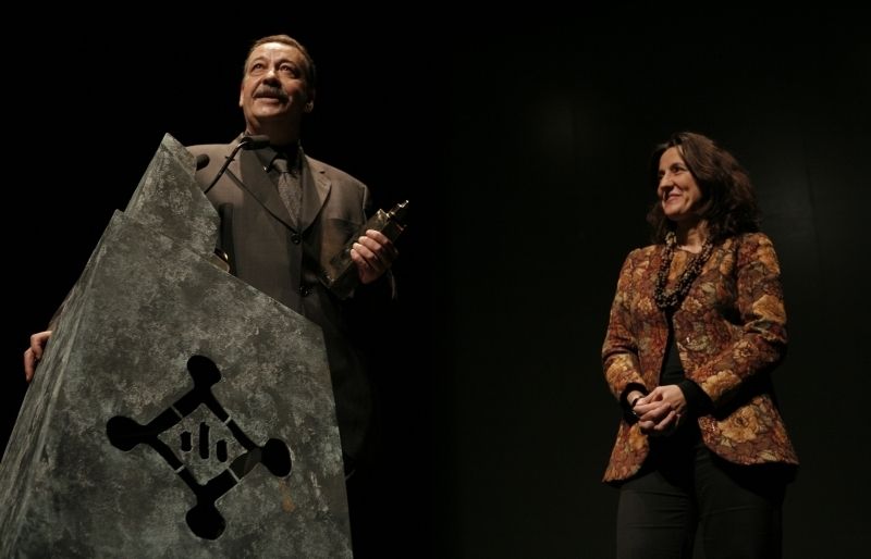 Joan Villadelprat, en els parlaments dels Premis Ciutat de Sant Cugat de l'any passat. FOTO: Artur Ribera