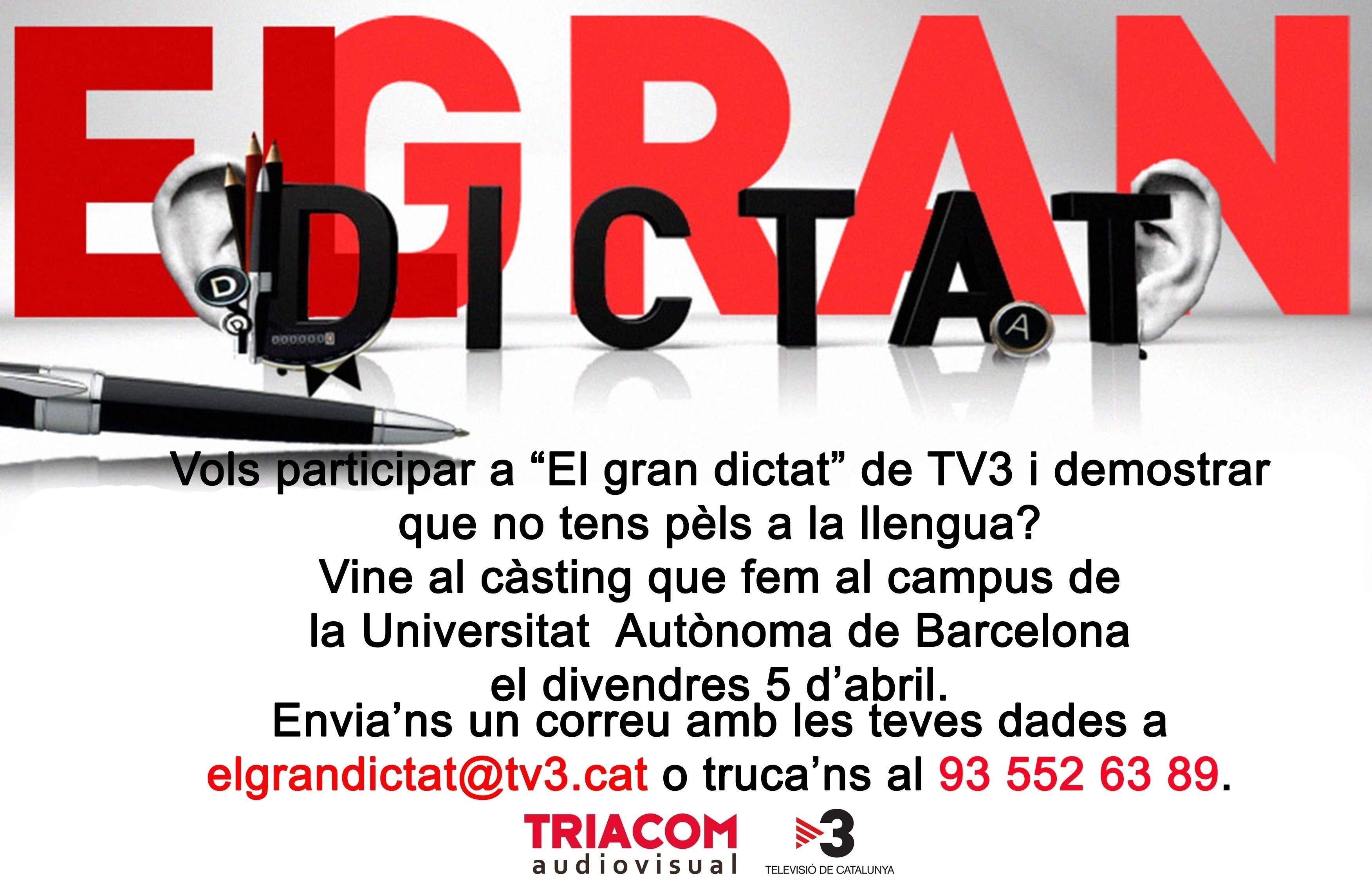 L'anunci del càsting. FOTO: Cedida