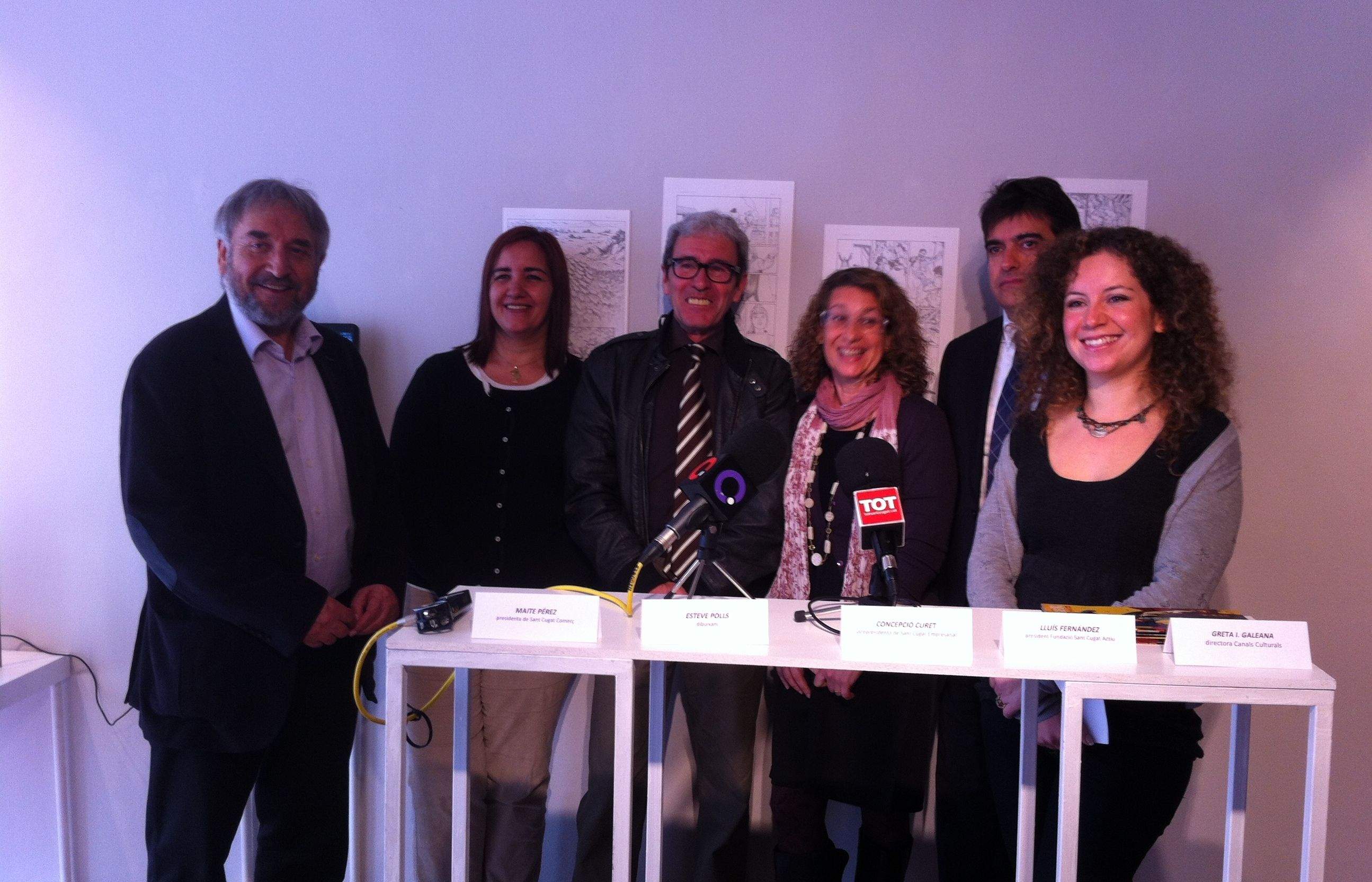 Moment de l'acte de presentació de 'El Carrer del Còmic'. FOTO: C.Caballé