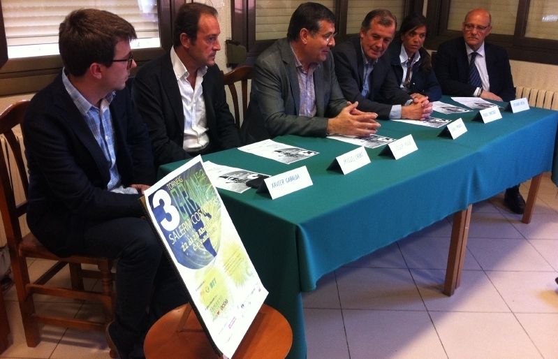 Imatge de la roda de premsa de presentació del tercer Gran Slam de Pàdel Salerm Cosmètics. FOTO: Àlex López Puig