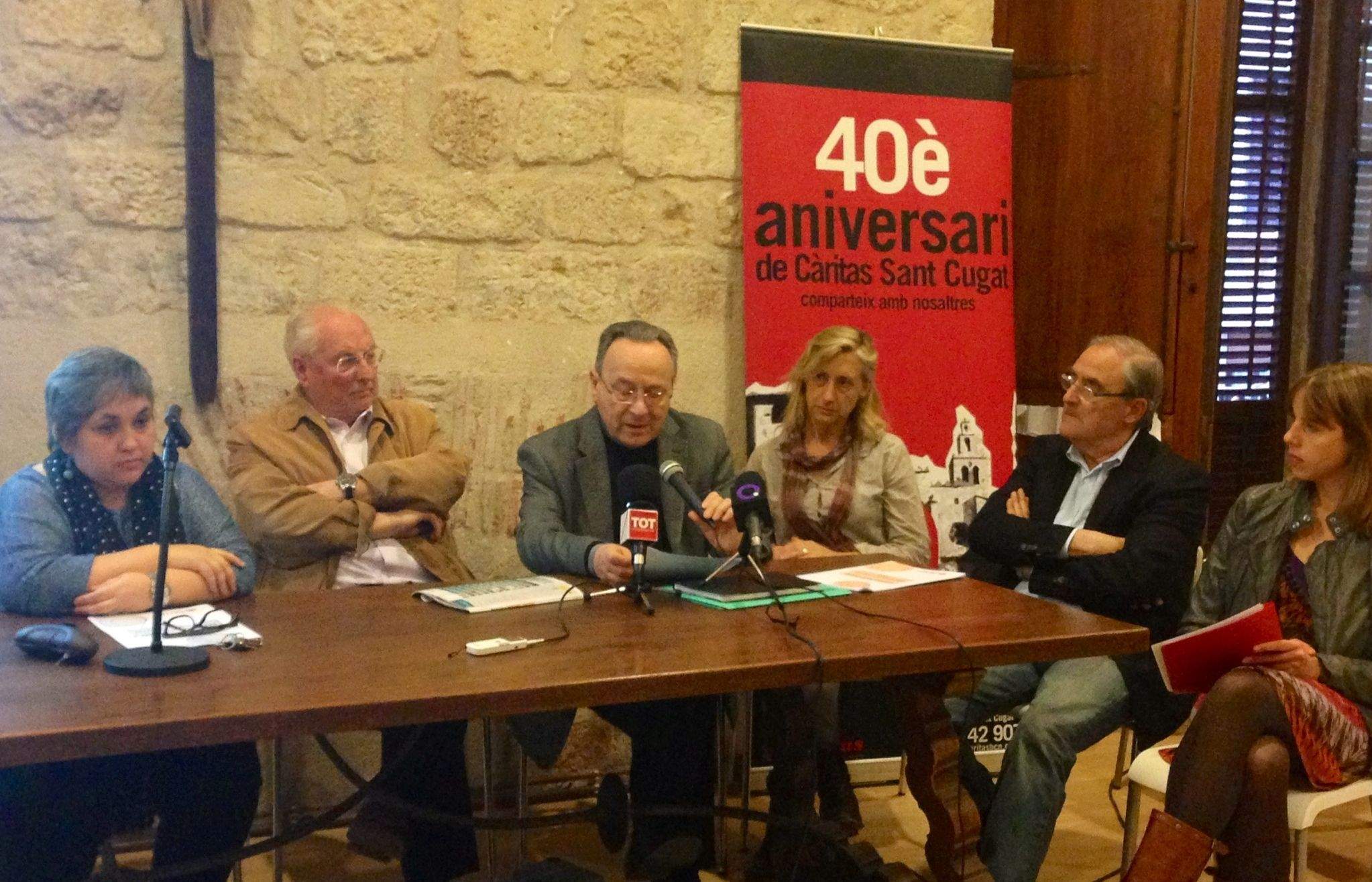 Imatge de la presentació de la memòria de Càritas 2012 a la Casa Abacial. FOTO: A. Mira