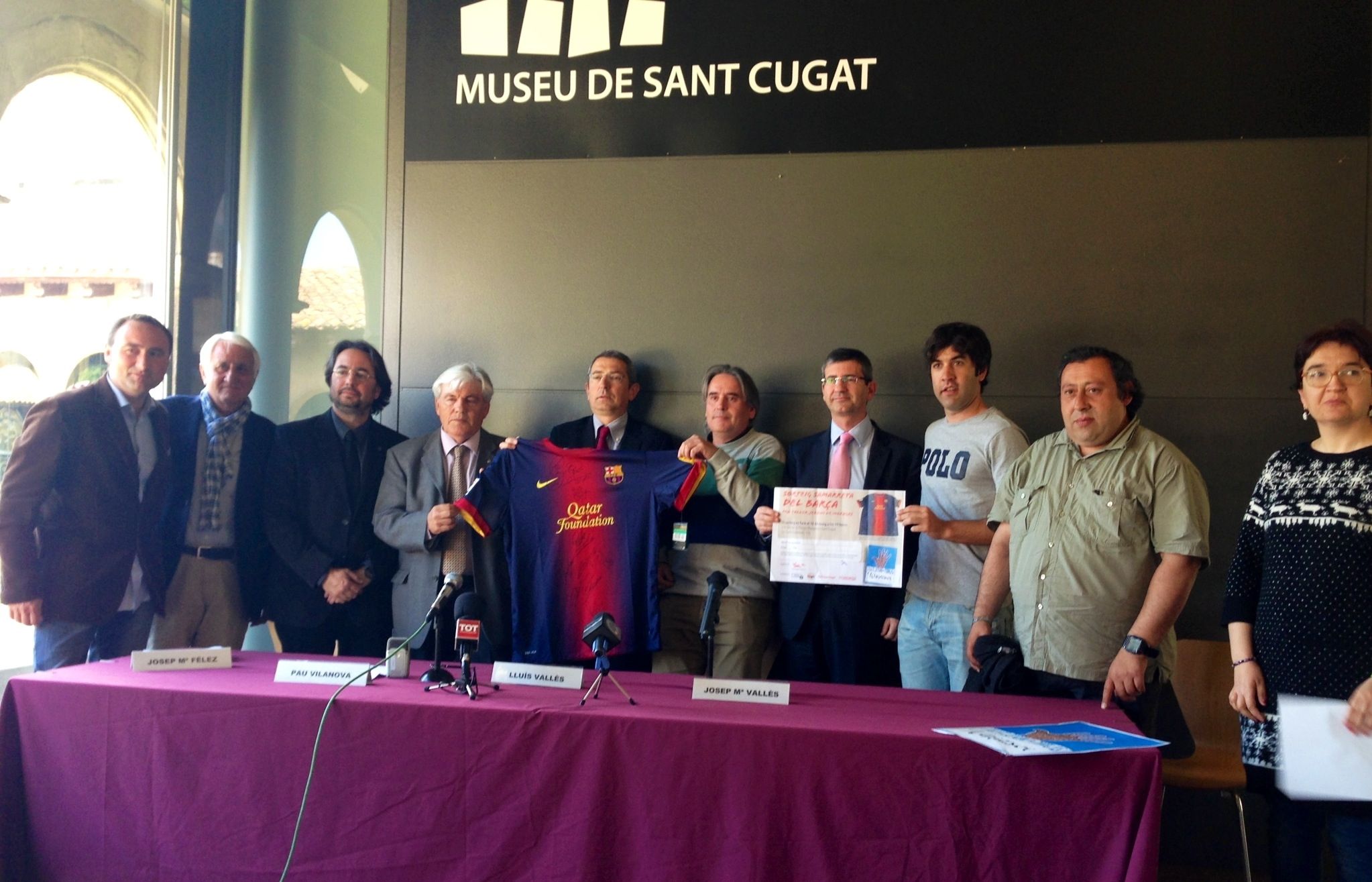 Col·laboradors de la celebració dels quaranta anys de Jeroni de Moragas. FOTO: A. Mira