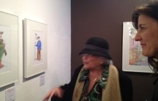 L'artista amb l'alcaldessa. FOTO: Àgata Guinó 