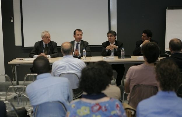 La trobada a Creàpolis aquest dimecres al matí FOTO: A. Ribera