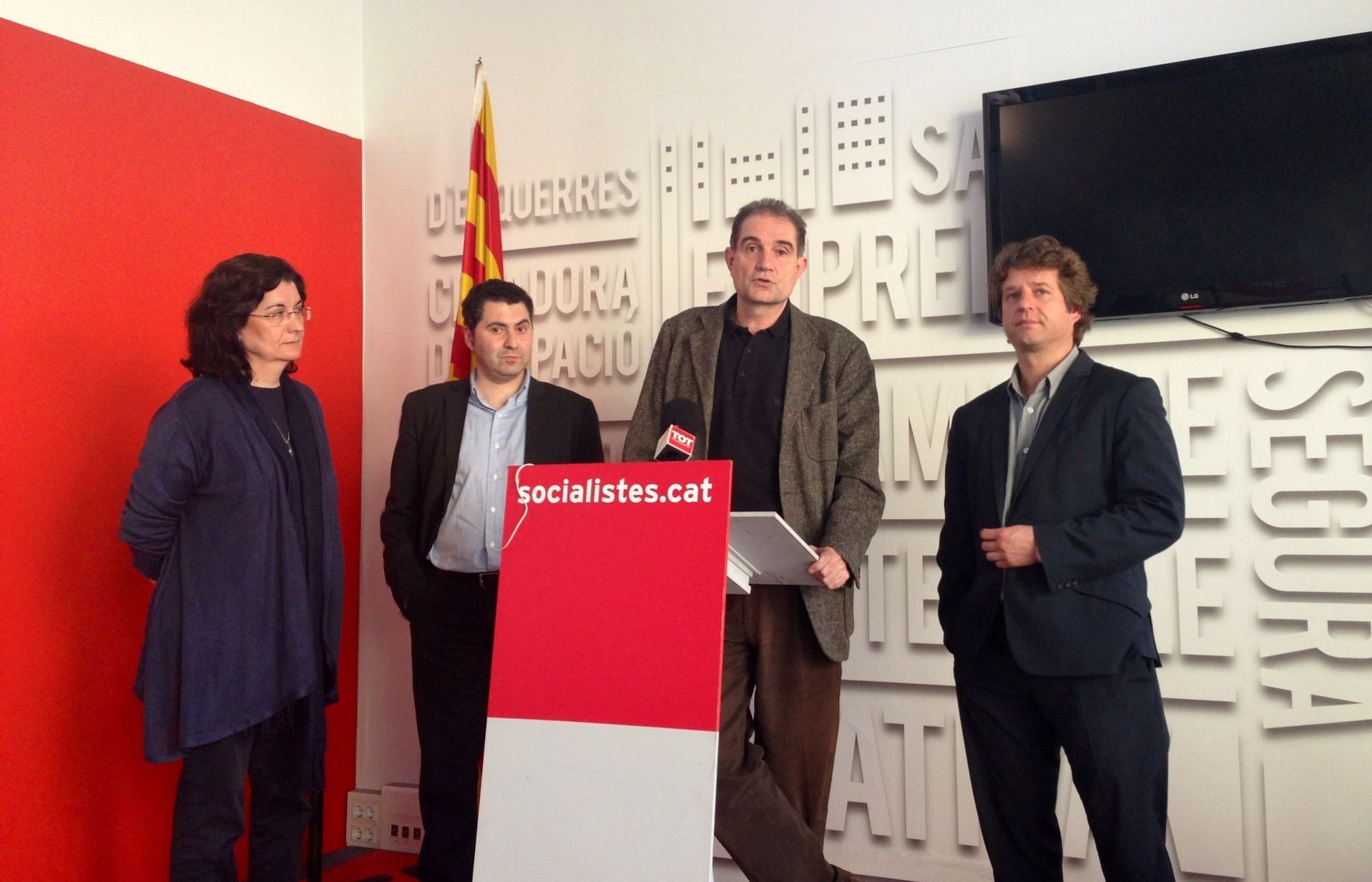 Roda de premsa del PSC amb Antoni Fogué. FOTO: A. Mira