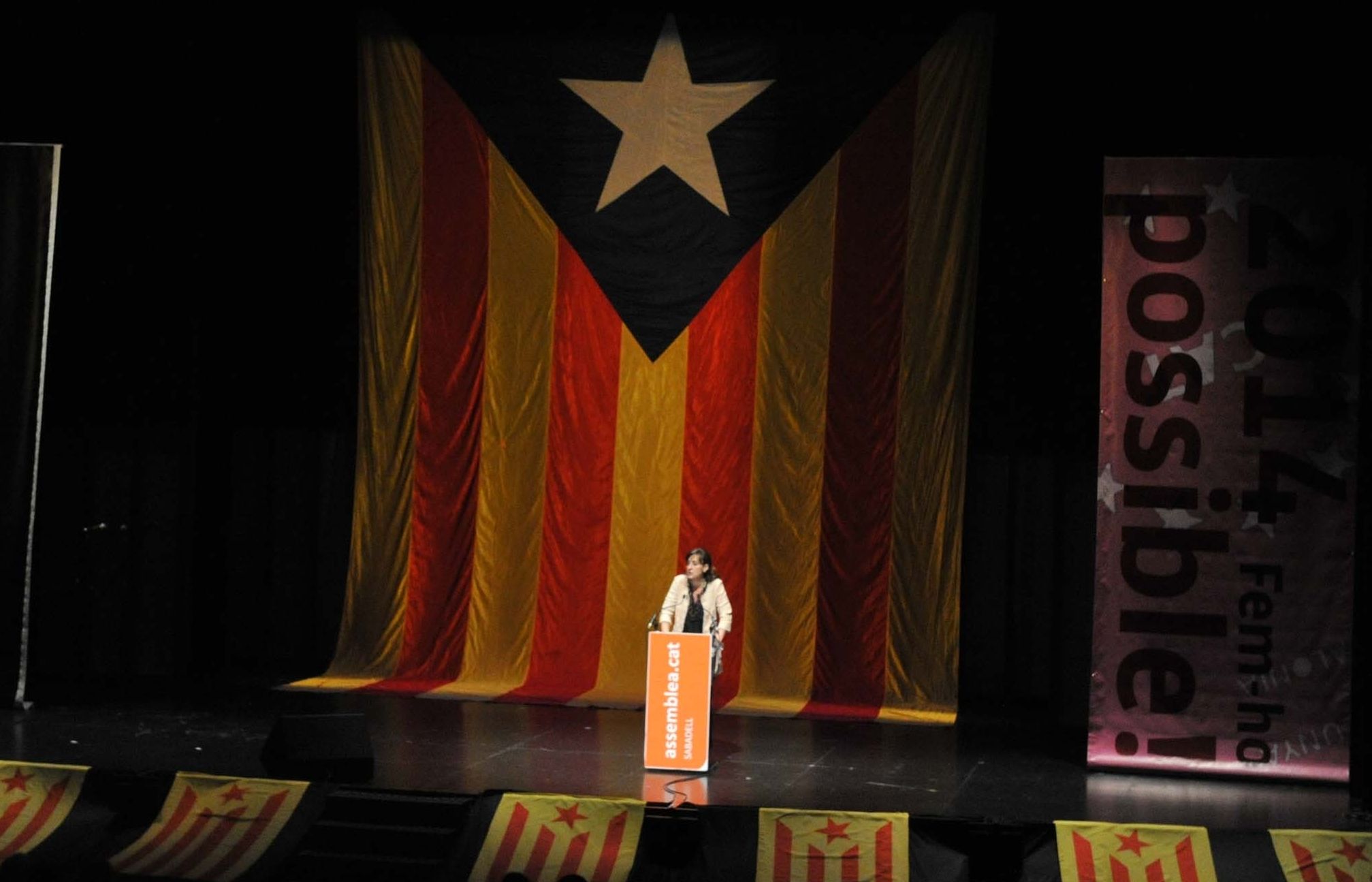 Mercè Conesa a l'acte de l'Assamblea Nacional Catalana a Sabadell. FOTO: Cedida