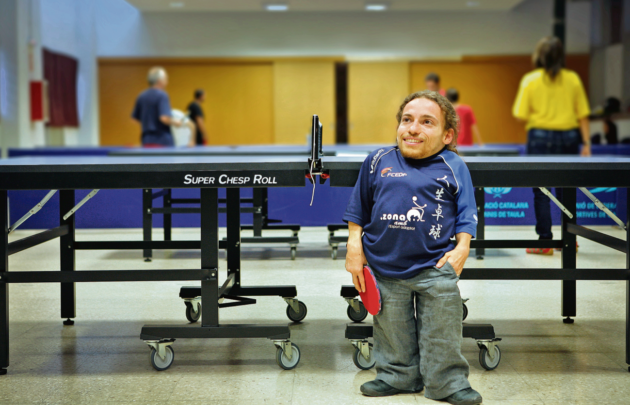 Joan Pahisa. Fa deu anys que juga a tennis de taula. FOTO: Artur Ribera