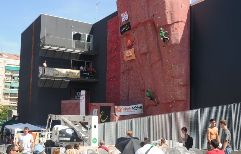 El rocòdrom, el més alt de tot l'Estat i el segon d'Europa, no es mourà fins l'any 2051. FOTO: David Fernández