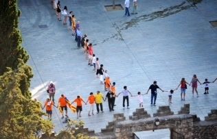 Vista de la cadena des del Monestir.FOTO: Amanda Bernal 