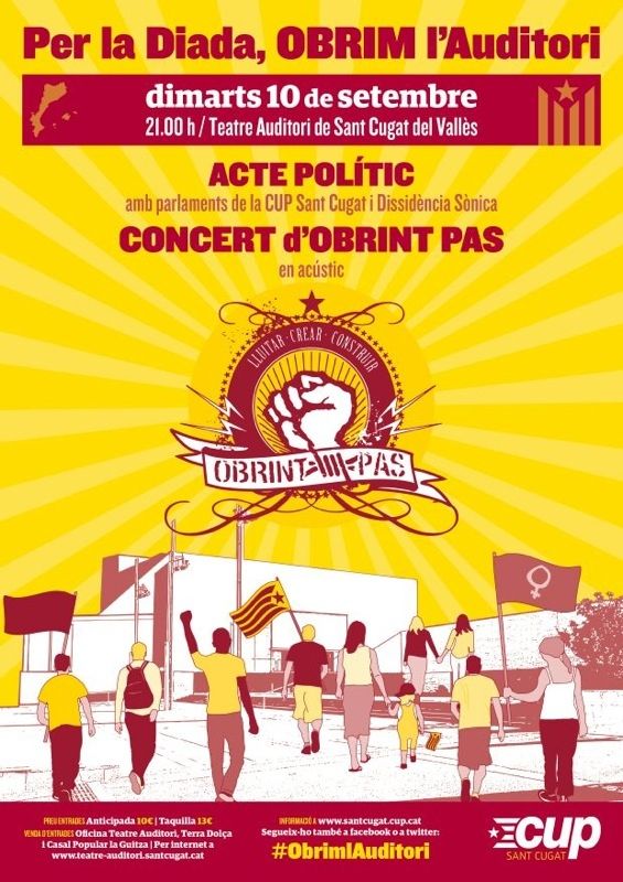 Cartell de l'acte del 10 de setembre. FOTO: Cedia
