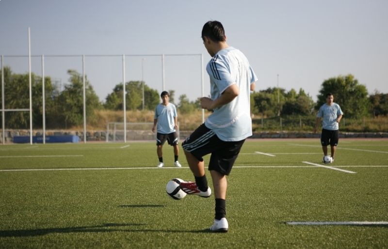 La selecció argentina, en una sessió d'entrenament d'aquest dimecres, 24 de juliol. FOTO: Artur Ribera