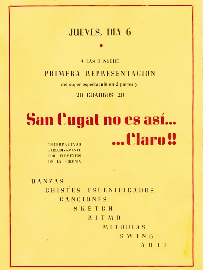 Portada del programa de la primera revista el 1945 de 'El casino veraniego'
