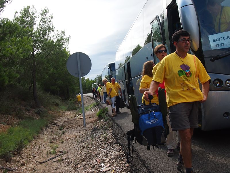 Arribada als trams santcugatencs de la via